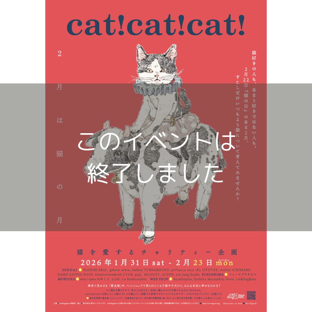 cat!cat!cat! 2026】1/31(土)-2/23(月・祝) – IGOONE ARAI